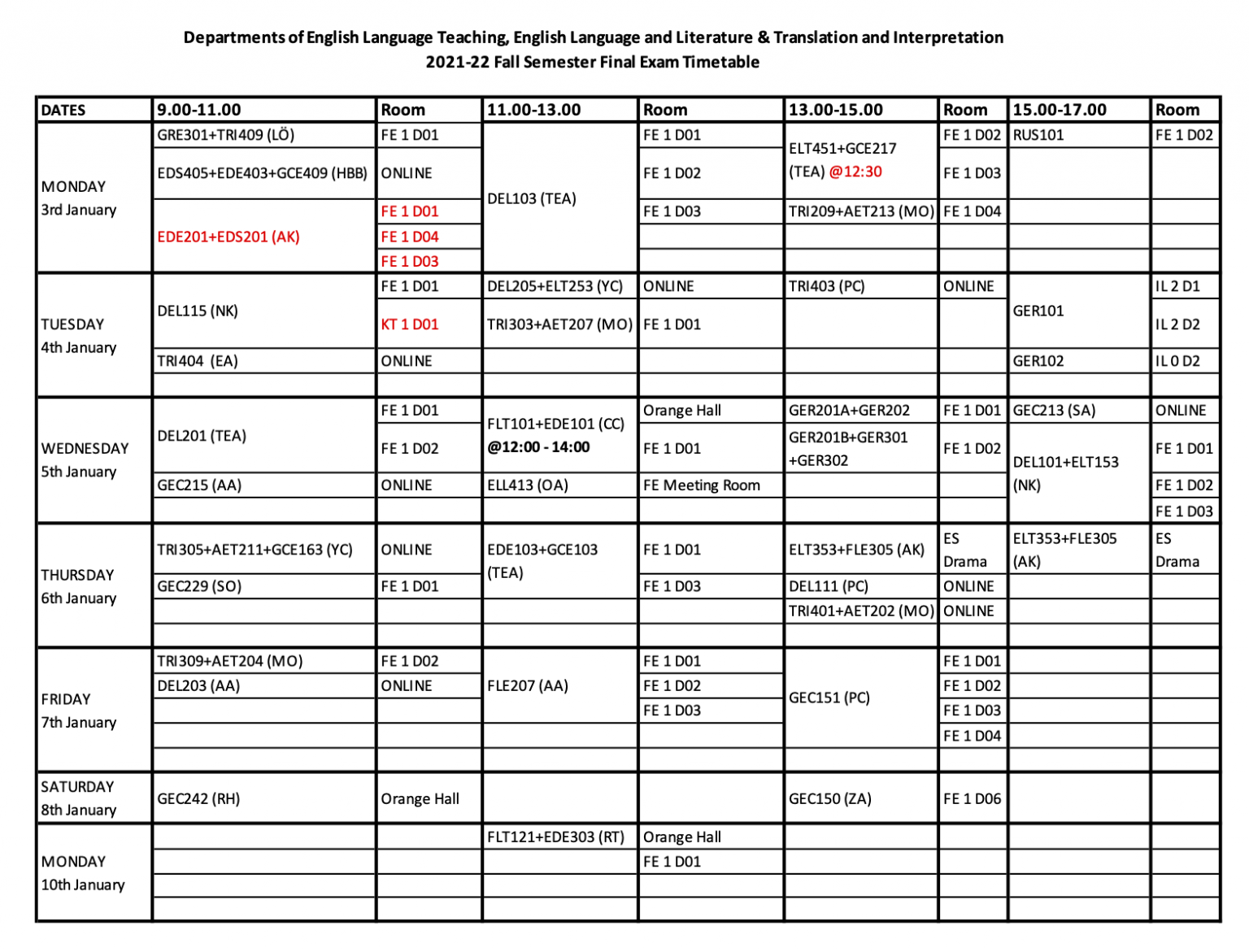 2021-22 Final Exam Timetable Announced! โ English Language and Literature, English Language 2021-22 Final Exam Timetable Announced! โ English Language and Literature, English Language